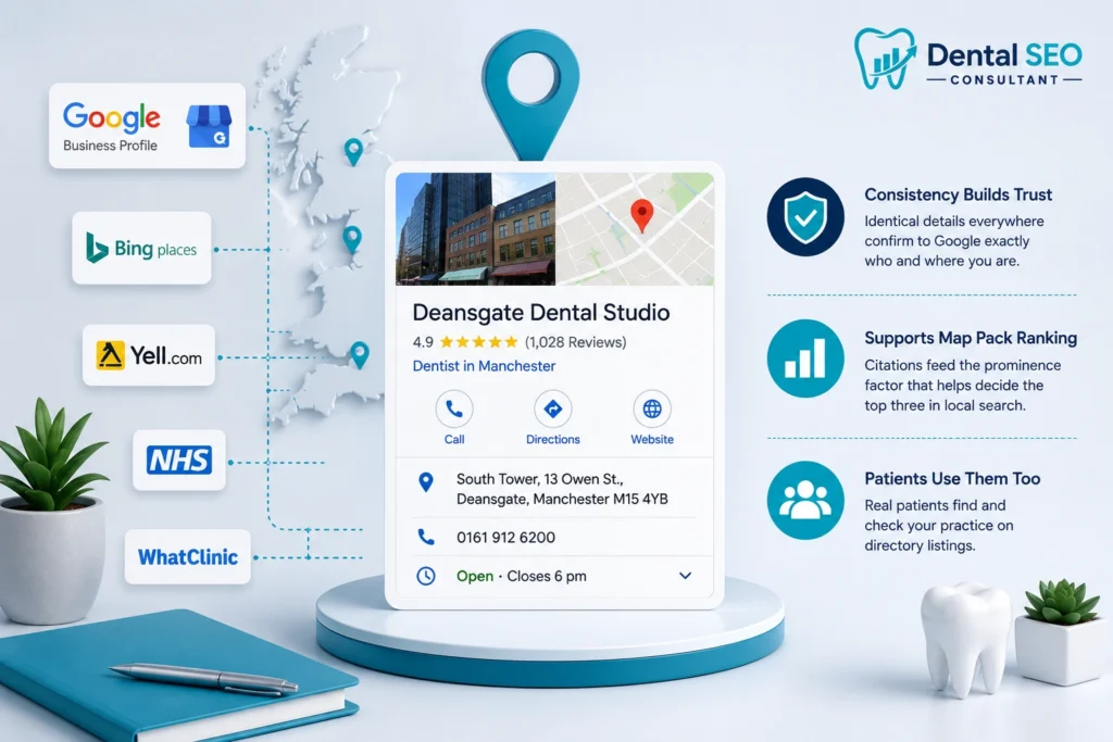 Dental Local SEO Listing local clinic gmb