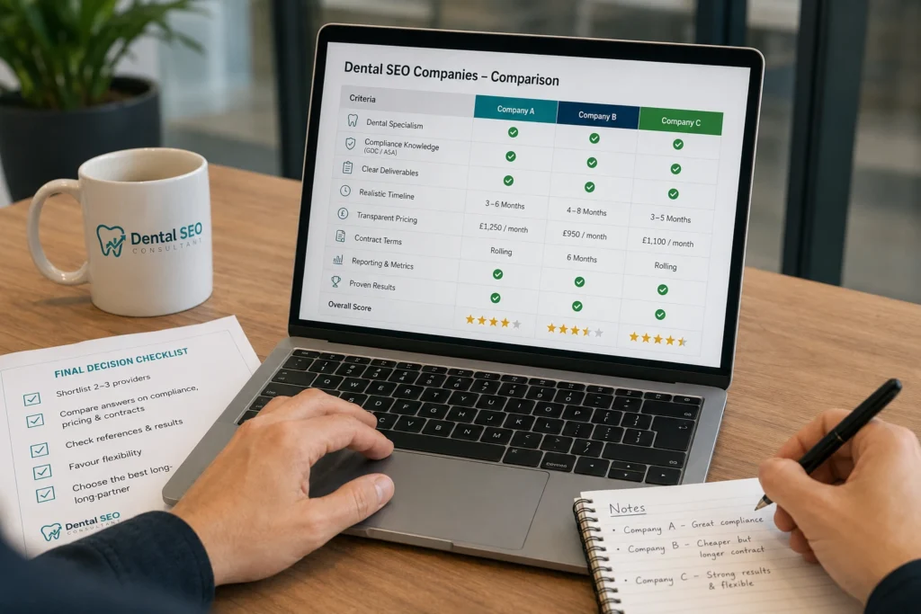 Dental SEO Comparison Workspace