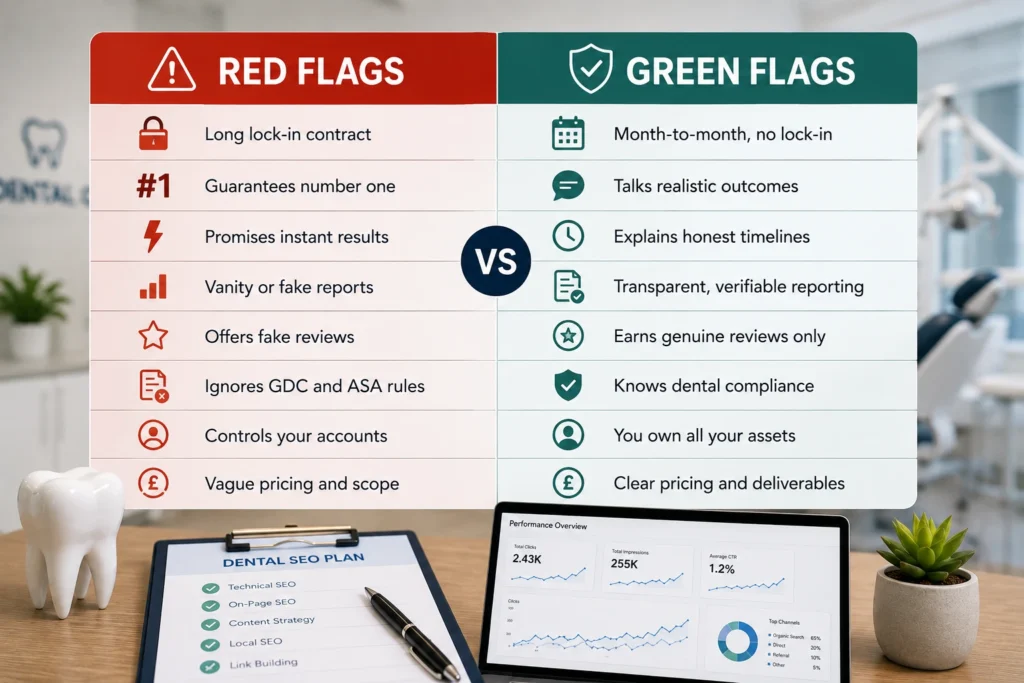 Dental SEO Red Flags vs Green Flags