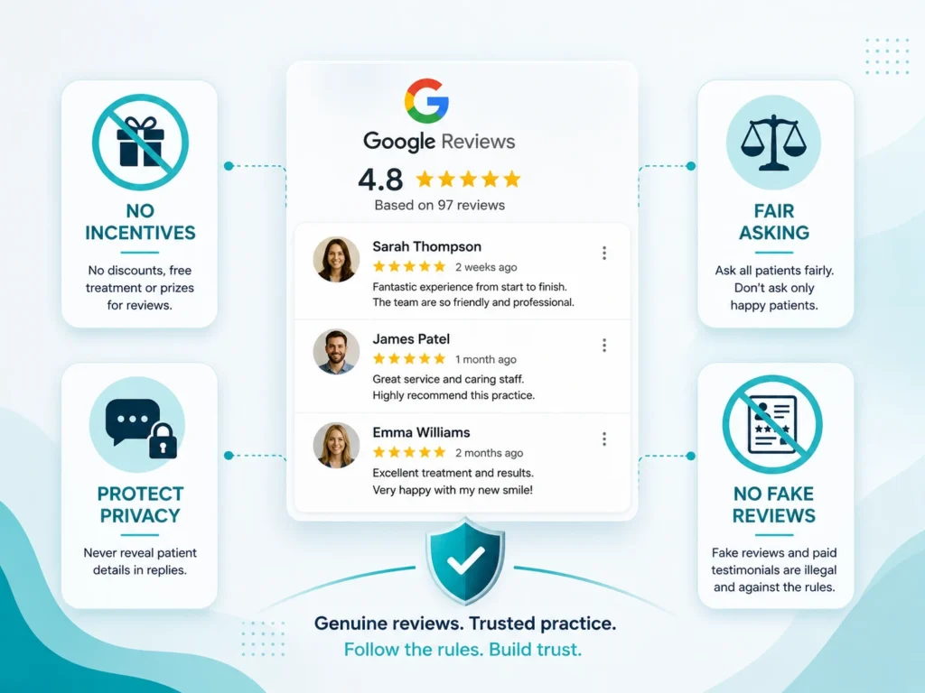 The Rules First What Dentists Can and Cannot Do with Reviews
