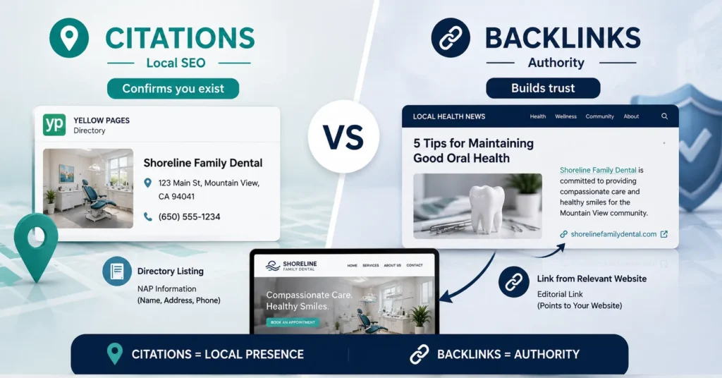 Citations vs Backlinks: Dental SEO Explained