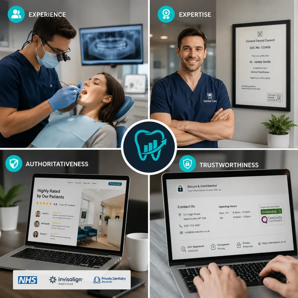 The Four Parts of E-E-A-T for Dentists